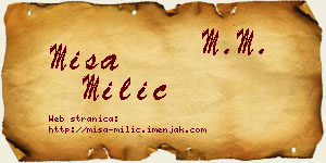 Miša Milić vizit kartica